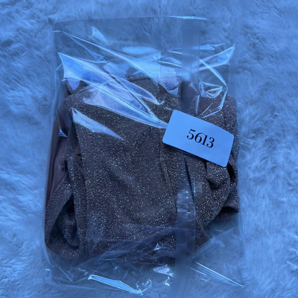 Skims Metallic Swim High Waisted Bikini Bottom Rose Gold SW-BKN-0108 Size 4X NWT
